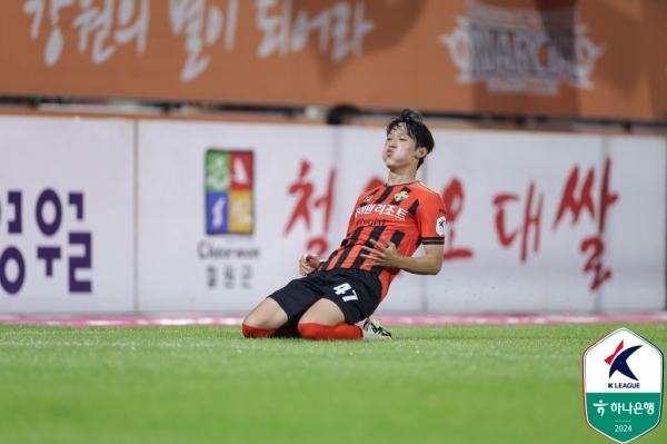 강원FC 양민혁. [사진=한국프로축구연맹 제공]